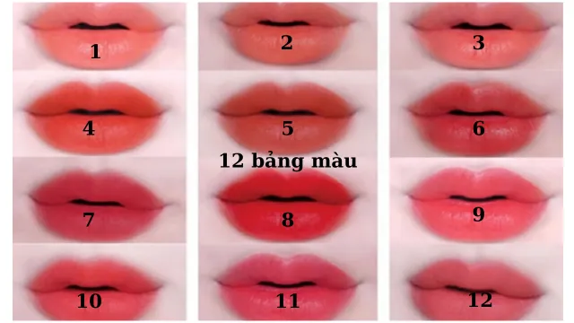 Bảng màu môi của kỹ thuật phun xăm 6D phù hợp từng độ tuổi